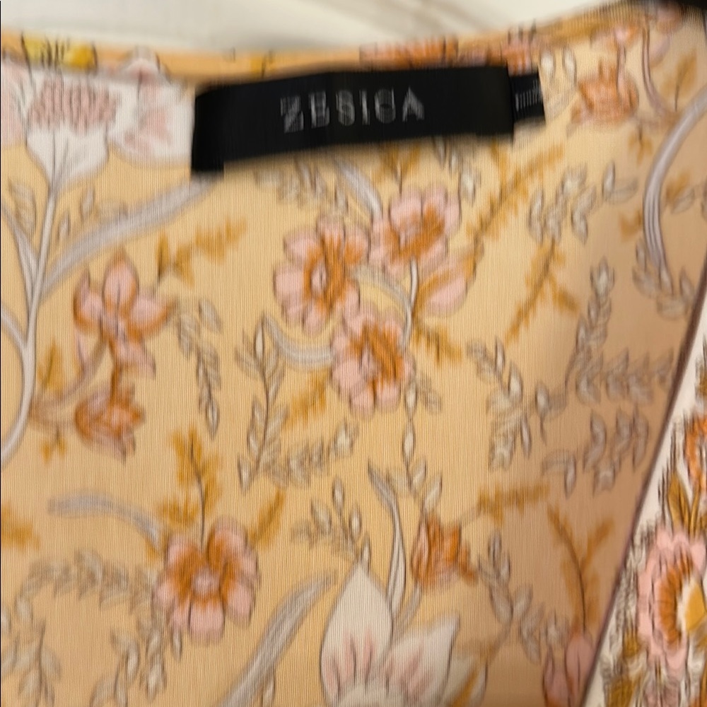 Floral Yellow and Brown Dress - Picture 4 of 11